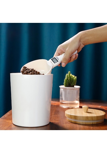 Xiyyadms Dijital Ölçekli Evcil Hayvan Mama Kaşığı - 250ml Kapasiteli, Mutfak Ve Laboratuvar Kullanımı İçin Pratik Çözüm Beyaz