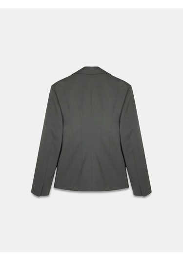 Dilvin 60774 Fitted Kesim Vatkalı Blazer-haki Haki