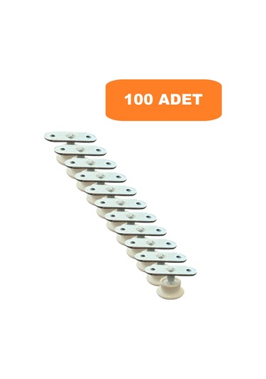 Homdep Masa Sandalye Dolap Sehpa Ayarlanabilir Yükseltme Ayağı M8 Beyaz Rotil Ayak 100 Adet Beyaz