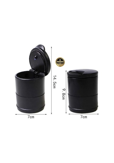 Dacia Duster 4x2 2018-2019-2020-2021-2022-2023-2024-2025 Mavi Işıklı Kapaklı Küllük