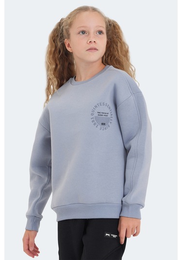 Slazenger Lone Çocuk Taş Gri Sweatshirt Taş Gri