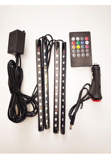 12 Led Ayak Altı Led Lamba Kumandalı 4 Lü 12v Br4283706