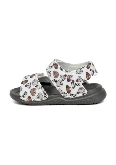 Elit Sy016 Patik Erkek Çocuk Düz Sandalet Füme-füme Füme