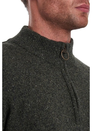 Barbour Tisbury Half Zip Kazak Gn79 Dk Seaweed Gri