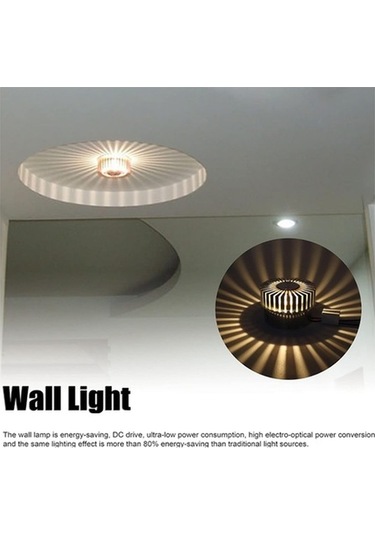 Novahub Alüminyum Koridor Işığı Ayçiçeği Lamba, 3w Mor, Görünmez Kurulum Çok Renkli