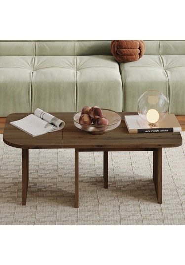 Iris Modüler Orta Sehpa Modern Tasarım, Çok Amaçlı Kullanım Sehpa Antik Ceviz