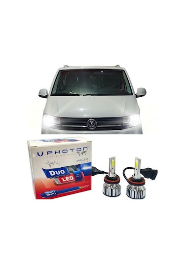 Vw Transporter T6 Led Xenon Uzun + Kısa Far Ampulü H4 Duo Yeni Seri Beyaz