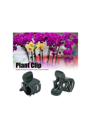 Springsun Bahçe Bitkileri Gelişimini Destekleyen 1.1cm Plastik Çiçek Sapı Sabitleyici Klip - 200 Adet Bahçe Aracı