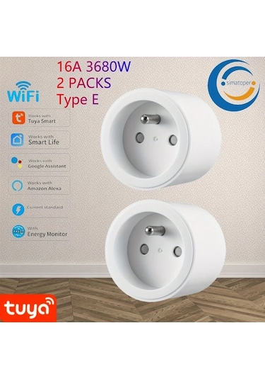 Xuweiwei Kanuni Wifi Akıllı Soket Beyaz 1 Paket 16a Sarı Graffiti Uygulaması