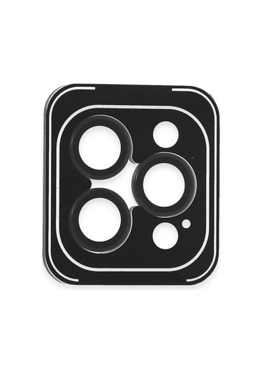 Mey İthalat Apple Uyumlu iPhone 16 Pro Max Pvd Metal Kamera Lens - Siyah