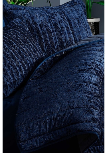 Elart Comfort Yeni Nesil Çift Kişilik Uyku Seti 3 Parça Velvet Lacivert 230 x 220 Lacivert