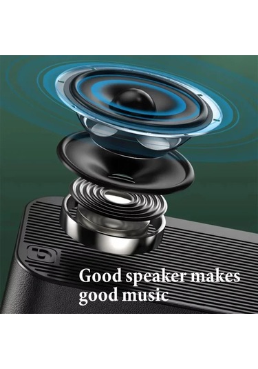 Mp3 Çalar Saat, Fm Radyo Ve Çok Fonksiyonlu Müzik Çalar Kablosuz Bluetooth Black