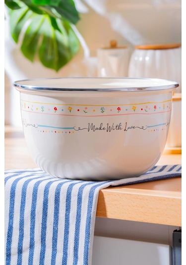 Made With Love Emaye Karıştırma Kabı - 22 Cm
