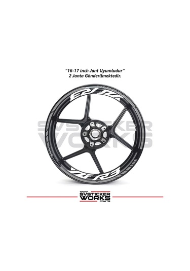 Yamaha Yzf-r3 Yazılı Jant Sticker Dış Ve İç Set Sticker Jant Şeridi Gri
