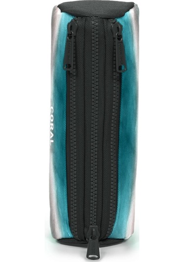 Coral High Kids Turkuaz Gri Batik Üç Bölmeli Kalem Çantası 22068