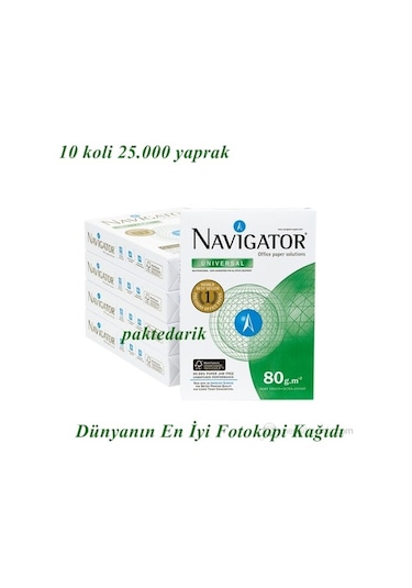 Navigator A4 Fotokopi Kağıdı 80Gr 2500Yaprak X 10 Koli