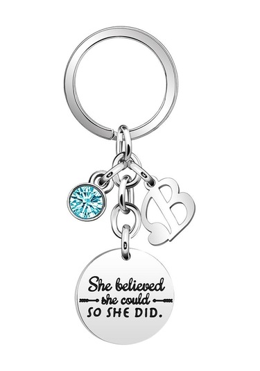 "yapabileceğine İnandı Ve Başardı" Anahtarlıkları. Kadınlar, Kızlar, En Yakın Arkadaşlar, Üniversite Mezuniyetleri, Doğum Günleri Ve Noel İçin Teşvik Edici Anahtarlıklar.