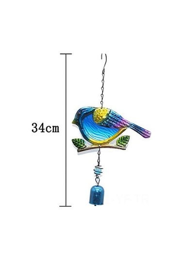 Yifomall Kırmızı Kuğu Ve Renkli Cam Arı Kuşu Desenli Demir Cam Zil, Duvar Dekoru, Çocuk Yatağı Süsüsü, Nordic Stil, Hediye İçin Uygun