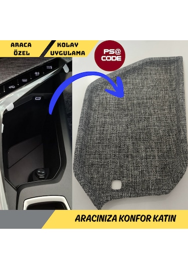 Peugeot 3008 Orta Konsol Kadife Kumaş Kaplı Kapak