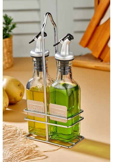 Cooker 2'li 150 Ml Cam Yağdanlık Sosluk Baharatlık Seti Şeffaf