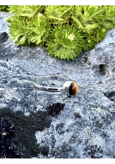 Elana Doğal Kaplan Gözü Yüzüğü 218925039 Gri