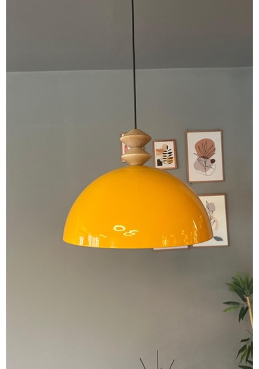 Linate Sarı Q Kafa Başlık Avize Tekli Sarkıt Salon Kuaför Dekoratif Aydınlatma SARI