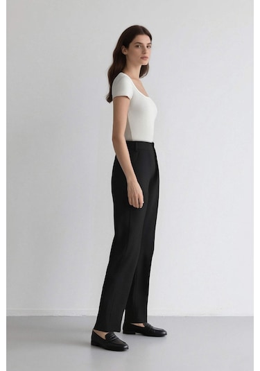 DeFacto Wide Leg Pensli Klasik Palazzo Pantolon Geniş Bol Paça Basic Düz Uzun Boy Yüksek Bel Cepli C2020AX25SPBK81 DeFacto Wide Leg Pensli Klasik Palazzo Pantolon Geniş Bol Paça Basic Düz Uzun Boy Yüksek Bel Cepli C2020AX25SPBK81