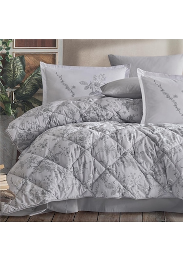 Clasy Ranforce Uyku Seti Çift Kişilik Messina V1 Gri