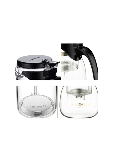 Sones Kamjove Elegant Cup Çaydanlık Isıya Dayanıklı Cam Çay Seti, Stil:tp-757 700ml Diğer