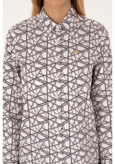 U.s. Polo Assn. Kadın Gömlek Desenli 50316376-vr256 İnci