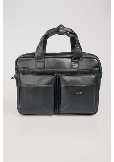Ççs 71472 Hakiki Deri Evrak Çantası Siyah
