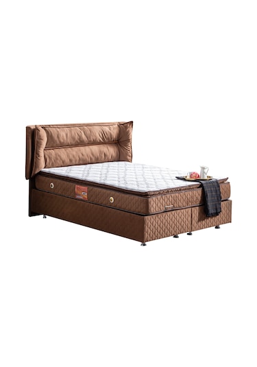 Setaymobilya Baza, Barselona Açık Kahve Baza + Başlık+Real Pedli Yatak