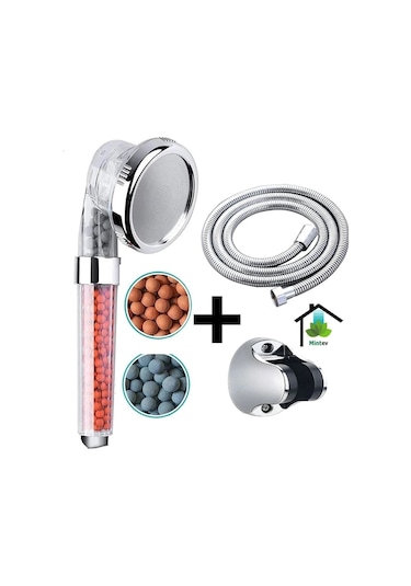 Mintev Filtreli Arıtmalı Boncuklu Set Su Tasarruflu Eco Duş Başlığı Hortum Mafsal Diğer