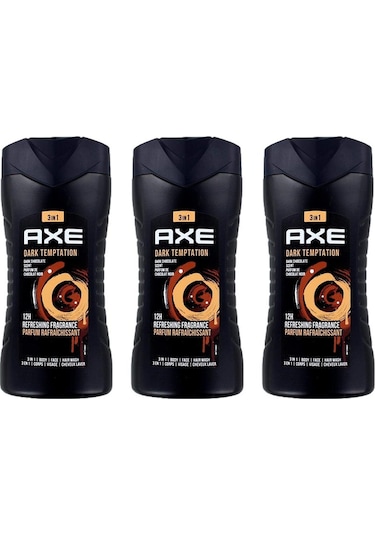 Axe Dark Temptation 3 in 1 Erkek Duş Jeli 3 x 250 ML