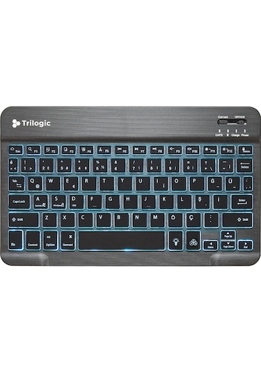 Trilogic Bright KBT501 7 Renk Led Aydınlatmalı Kablosuz Bluetooth Klavye