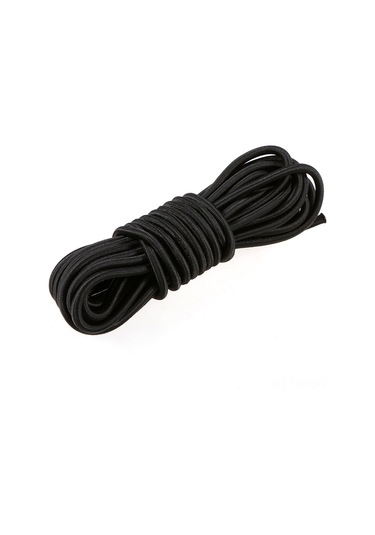 Neevoyu Siyah 4mm Lateksli Kayık Kordonu - Çantalar Ve Eşyaları Sabitlemek İçin Esnek Lastik Telli İp