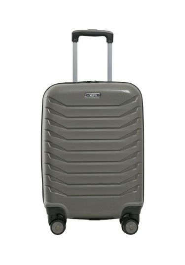 Yefa Pp Polipropilen Kırılmaz Kabin Küçük Boy Valiz Gri