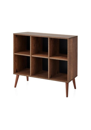 Just Home Paris Kutu Kitaplık - Barok Ceviz Barok Ceviz