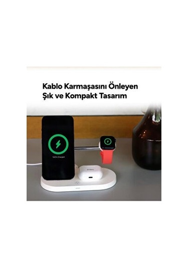 Ttec Aircharger Quattro M Magsafe Uyumlu Led Li Kablosuz Hızlı Şarj Standı