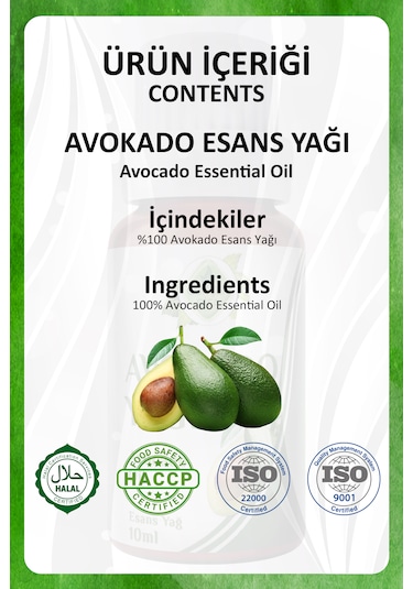 Avokado Yağı Avocado Essential Oil 10 Ml.