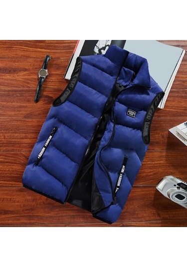 Erkekler Kış Yelek Standı Yaka Kalınlaşmış Yastıklı Yumuşak Rüzgar Geçirmez Sıcak Boyun Koruma Düz Renk Kolsuz Fermuar Kapatma Askı Dekor Cepler Gri Erkekler Kış Yelek Standı Yaka Kalınlaşmış Yastıklı Yumuşak Rüzgar Geçirmez Sıcak Boyun Koruma Düz Renk Kolsuz Fermuar Kapatma Askı Dekor Cepler Gri