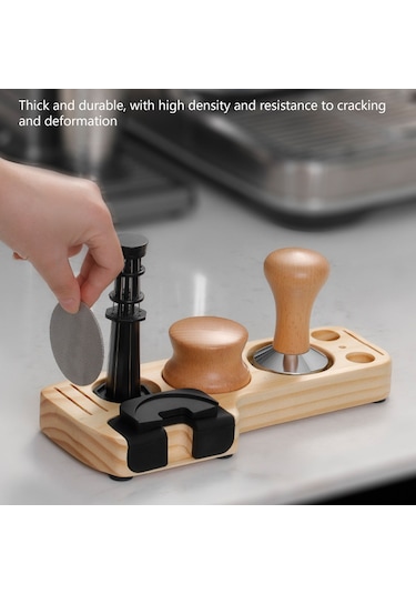 Ev & Kafe İçin Ahşap Tamper Standı Yongtao A