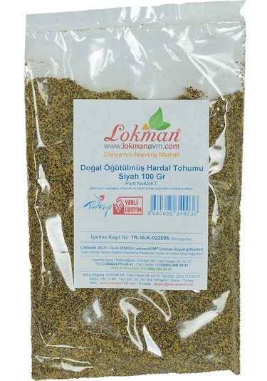 Lokman Avm Hardal Tohumu Öğütülmüş Doğal Siyah 100 G