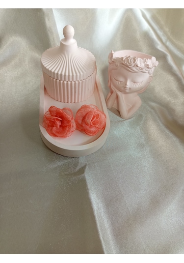 Pembe Bohem Çiçek Küpe