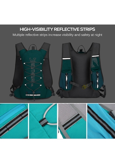 Teltree Outdoor İç Su Depolama Sırt Çantası, Isı Yalıtımlı Bölmeli, Hafif Nilon, 10l, Bisiklet, Kamp, Dağcılık İçin Gri Çok Renkli