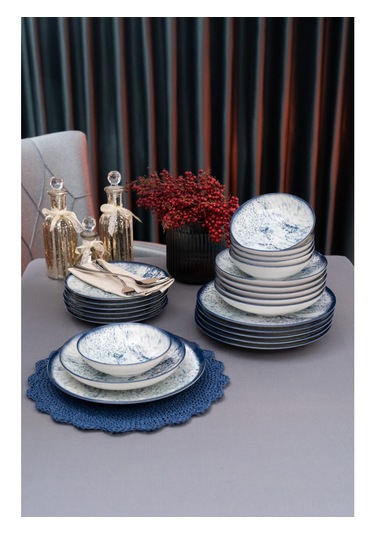 Güral Porselen Atina 24 Parça Yemek Seti Reaktif Dg 1502