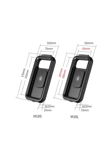 Sones M18l-qd Motosiklet / Bisiklet Su Geçirmez Çabuk Açılan Cep Telefonu Tutacağı