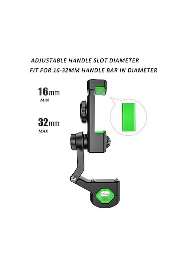 Motosiklet Küresel Pusula Telefon Tutucu, Işıksız Gidon Yeşil Yeşil
