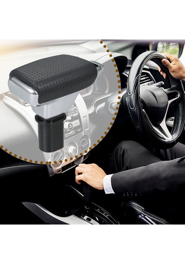 Ranyeek Renault İçin Siyah Mat Otomatik Vites Çubuğu, Pu+plastik Malzeme, Uzun Kolu Vites Döndürücü Siyah