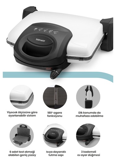 Goldmaster Lezzito BY-5401B Tost Makinesi